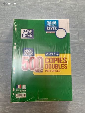 Fournitures scolaires - copies doubles
