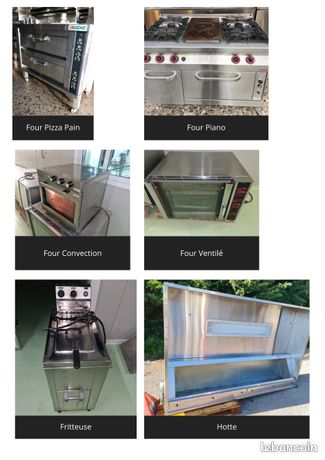 Fours Pizza Piano Fritteuse et Hotte