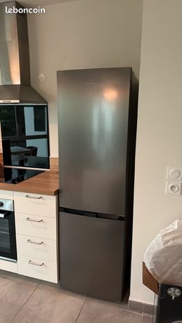 Frigo congélateur continental edison gris