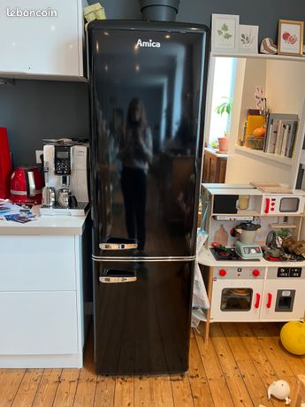 Frigo - congélateur vintage Amica noir