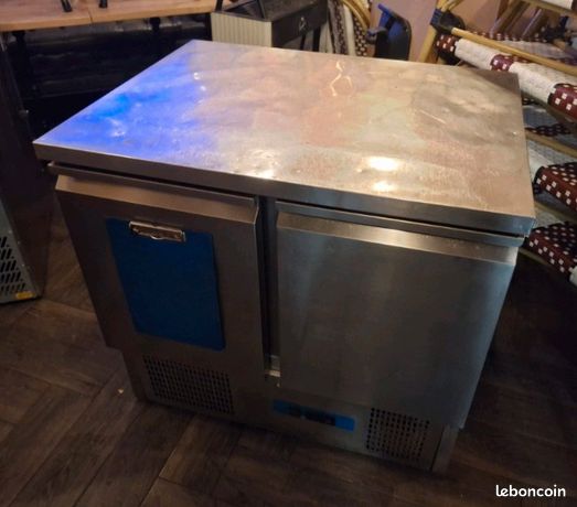 Frigo inox 2 portes 90 cm