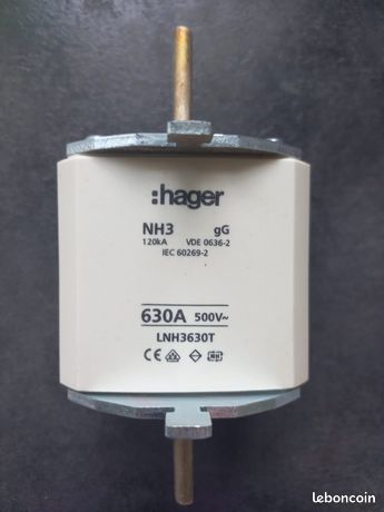 Fusible à couteau NH3 gG 630A 500V de marque Hager