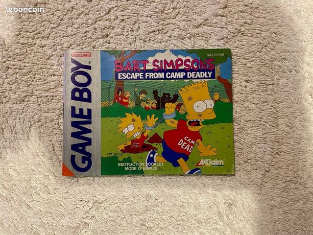 Game Boy Notice Bart Escape From Camp
