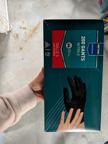 Gants de cuisine noirs