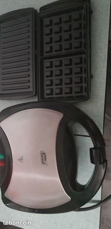 Gaufrier 3 plaques gril croque monsieur