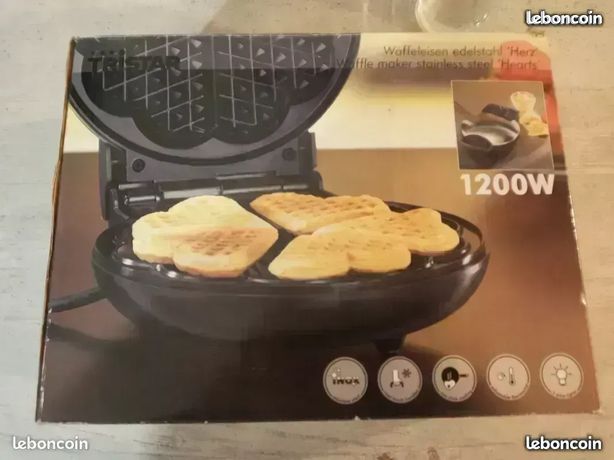 Gaufrier appareil 5 gaufres cur + carton