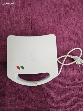 Gaufrier électrique double plaques antiadhésives 750W 230V indicateurs lumineux vert/rouge thermostat automatique cuisson 2 gaufres simultanées appareil à gaufres compact poignée froide sécurité