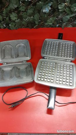 Gaufrier électrique Thomson Vintage avec 2 jeux de plaques