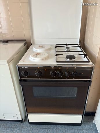 Gaziniere a 2 feux et 2 plaques électriques + four