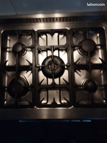 Gazinière inox gaz 5 feux