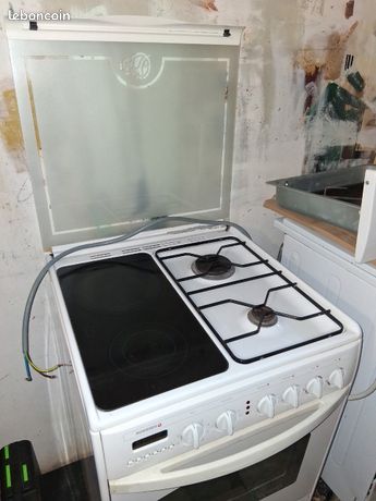 Gaziniere rosieres 2 feux gaz butane 2 feux vitrocéramique four