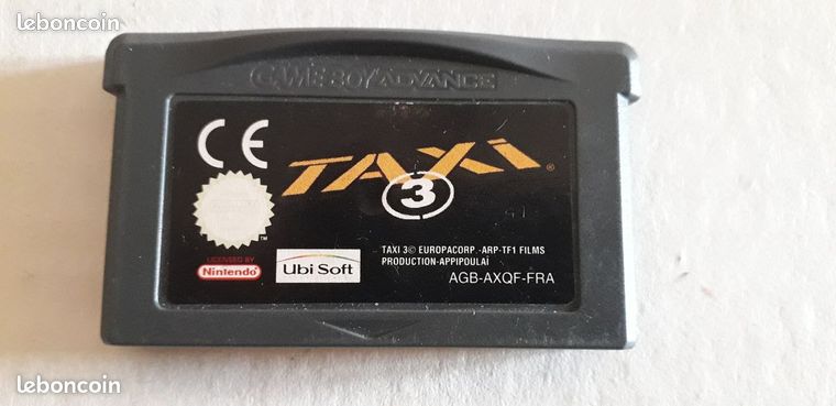 GB Advance Taxi 3 Sticker TBE / Dos EM/ Envoi Suivi 2/4 Jours 1.92E pour 1 / 3.31E pour 8 jeux ADVANCE / Mondial Relay 500 grammes 3.49 valable pour 40 jeux Advance