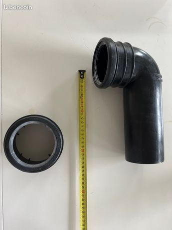 Geberit 366061161 Pipe de WC murale en polyéthylène 90 degrés DN90/90 Duofix