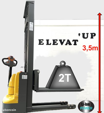 Gerbeur électrique 2 tonnes 35 M batterie graphene