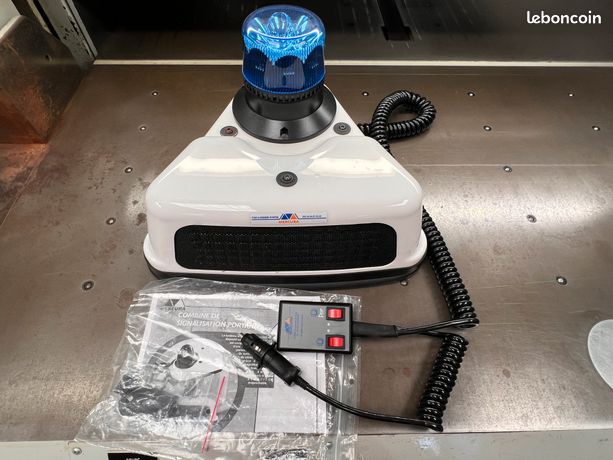 Girophare bleu magnétique avec sirène