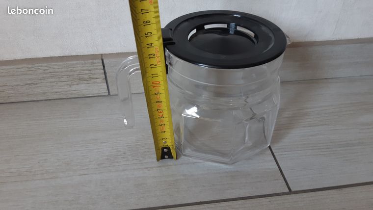 Globe en verre bocal pour machine à café avec couvercle cuisine bec carafe verseur électroménager cafetière Moulinex Seb Bosch