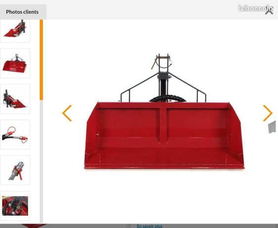 Godet hydraulique micro tracteur