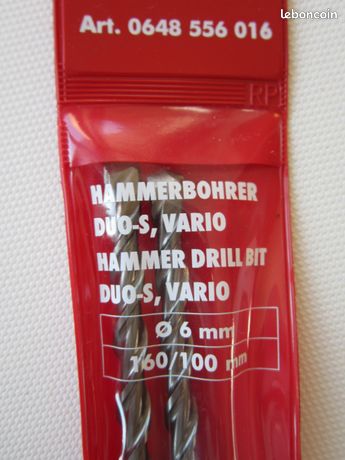 GR/A 2 Mèches SDS plus 6mm Würth