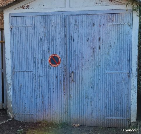 Grande porte garage bois