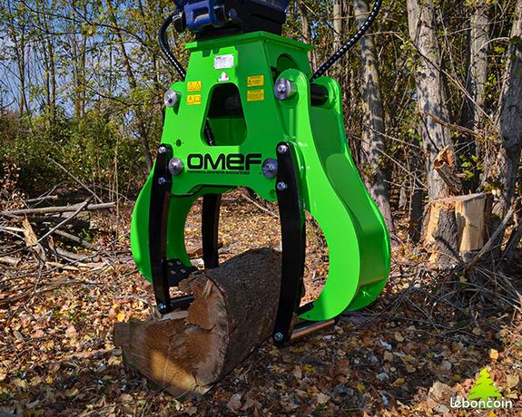 Grappin fendeur de bûches pour pelle : OMEF LOG SPLITTER