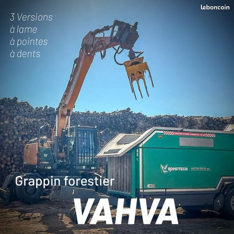 Grappin forestier pour bois ou enrochement industriel