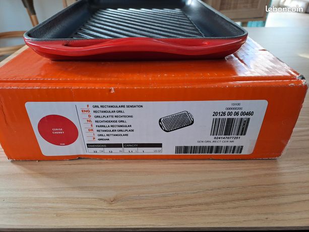 GRILL plaque LE CREUSET 33 cm Rouge
