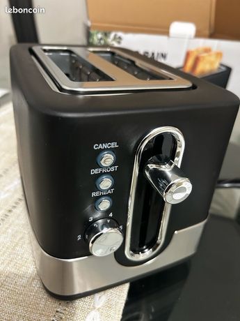 Grille-pain 2 fentes TM-2010 6 niveaux fonctions Stop/Décongélation État neuf