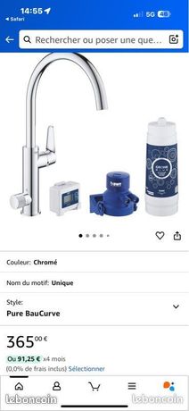 Grohe blue pure baucurve All in one pack
