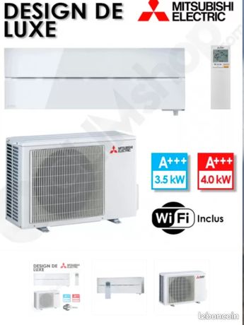 Groupe clim réversible unité extérieure + split Mitsubishi 4KW