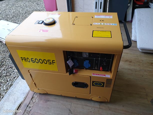 Groupe électrogène diesel silencieux comme neuf servi juste 1h