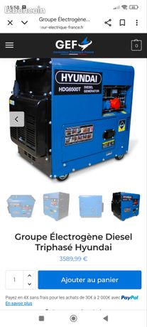 Groupe électrogène hyundai pro