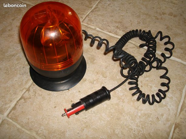 GYROPHARE EUROROT montage magnétique et ventouse 12/24V Orange