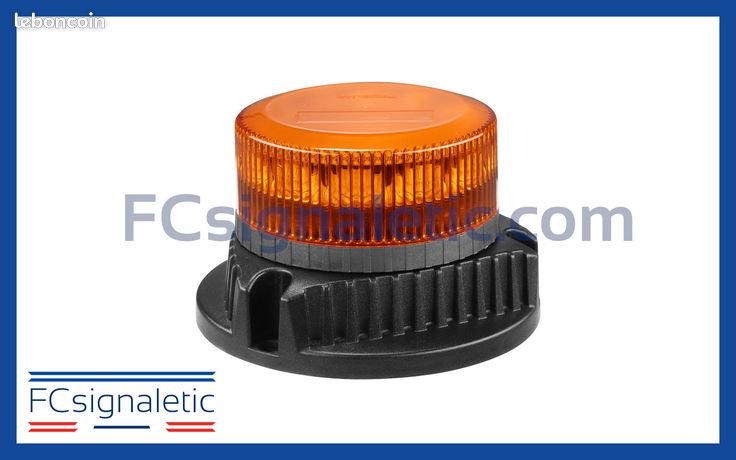 Gyrophare à LED orange embase magnétique prise allume cigare classe 1 MU 911 SIGNAL