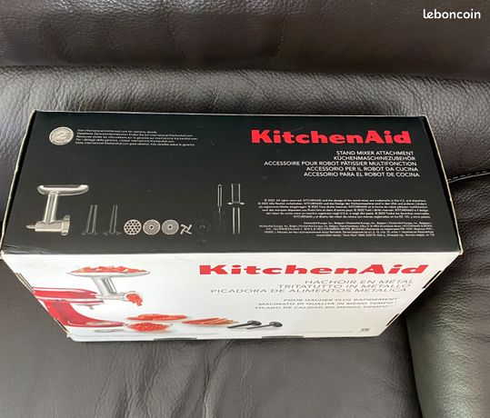 Hachoir à viande Métal KITCHENAID avec poussoir à saucisses