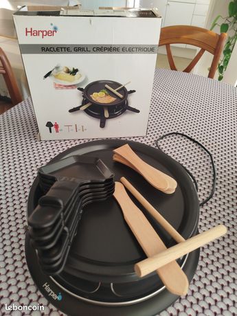 Harper raclette grill crêpière électrique