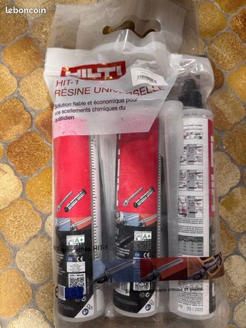 Hilti scellement chimique - Lot de 3 neuf