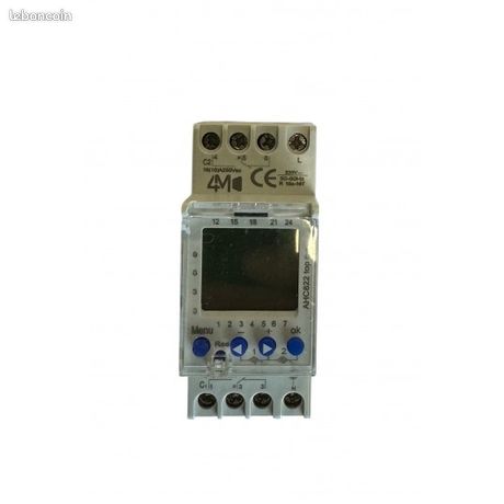 Horloge hebdomadaire 230v 2 contacts