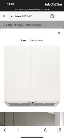 Hotte aspirante 80 cm