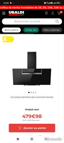 Hotte incliné Elica 90cm