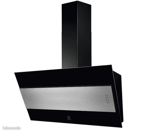 Hotte inclinée Electrolux LFV319Y noir et inox, 90 cm