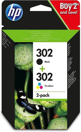 HP 302 Pack de 2 cartouches d'Encre Originales