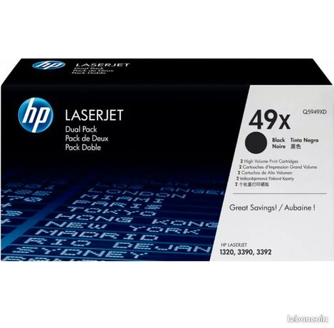 HP Cartouche de toner Q5949X (HP49X) Grane capacité Pour HP 1320 3390
