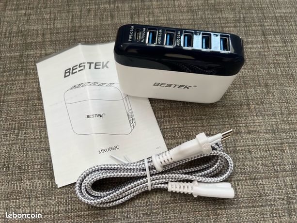 Hub USB 6 ports 5 ports USB + 1 port Type C BESTEK 40W à létat neuf