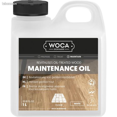 Huile Entretien Parquet WOCA Blanche 1L