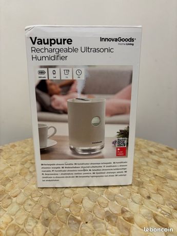 Humidificateur dair ultrasonique rechargeable blanc InnovaGoods