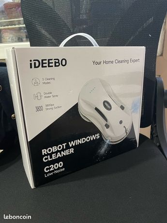 IDEEBO Robot Nettoyeur Vitre Robot Laveur de Vitre avec Fonction de pulvérisation Système de Navigation Intelligent Nettoyage de Vitres Automatique pour Les fenêtres intérieures et extérieures