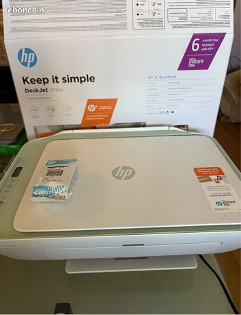 Imprimante HP Deskjet 2722e + 1 cartouche dencre noire