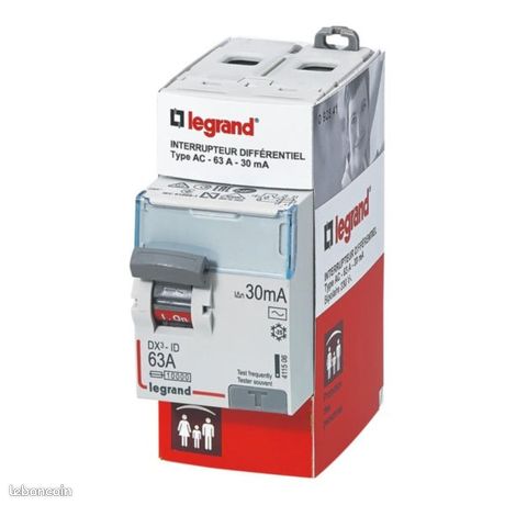 Inter différentiel LEGRAND 30 mA 63 A type AC