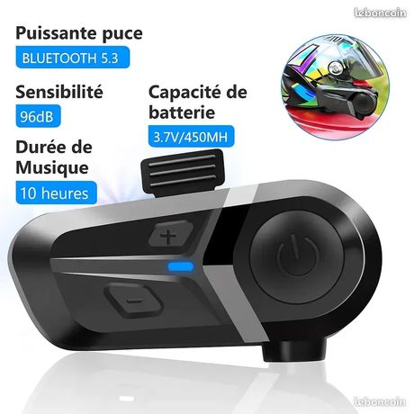 Intercom Moto Kit Main Libre Étanche IP67 Bluetooth 5.3