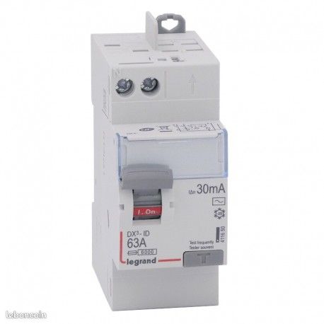 Interrupteur différentiel 63a 30ma Type Ac Automatique Legrand Réf 411650